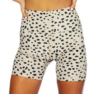 Beach Riot Ribbed Bike Short Animal Print - S